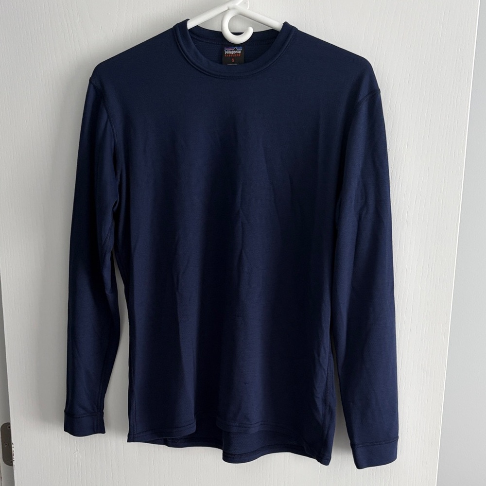 Patagonia Capilene Navy Blue Long Sleeve Men's Shirt Small